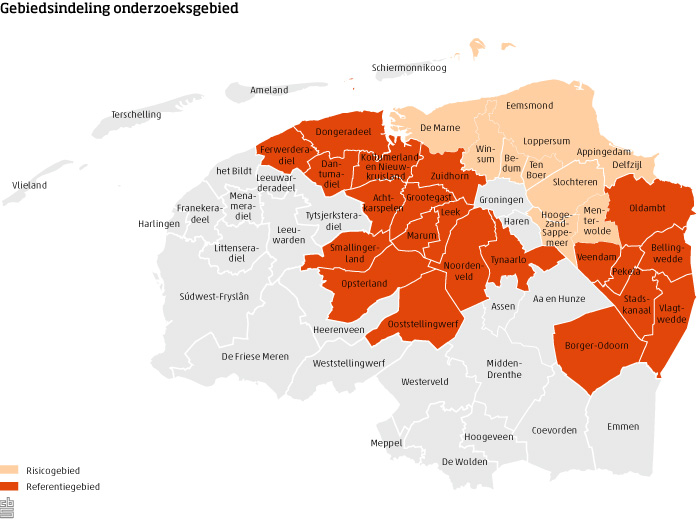 kaart onderzoeksgebied Groningen