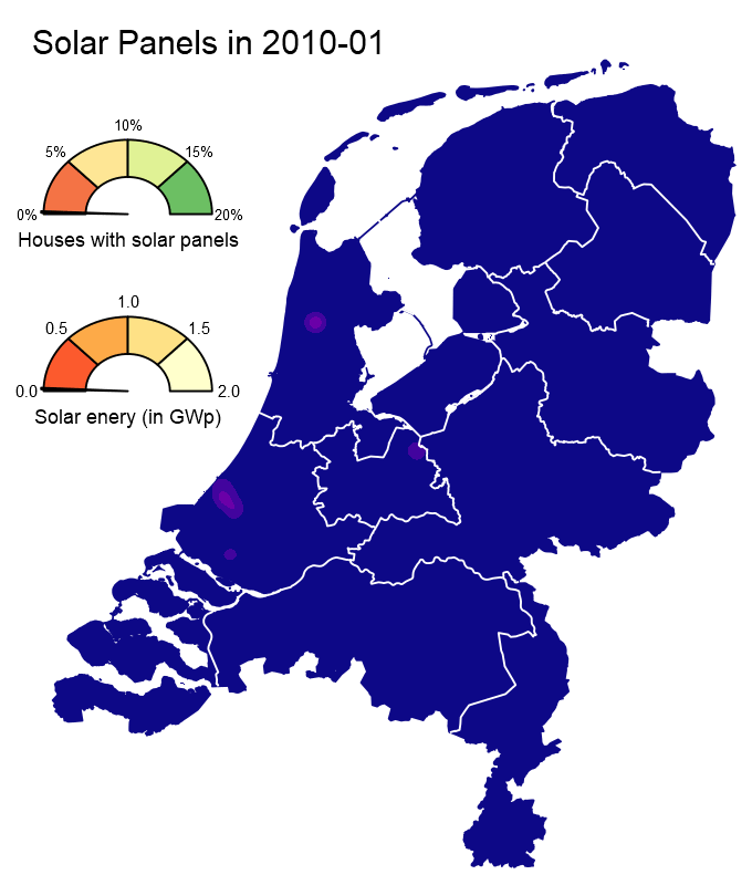 plaatje van Nederland over zonnepanalen
