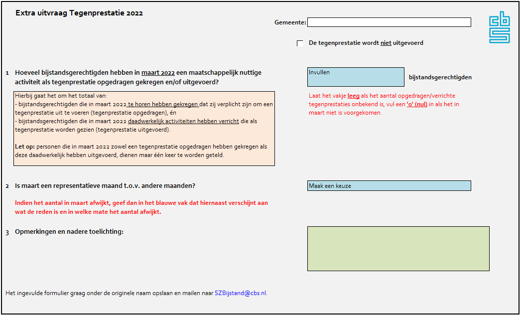 Screenshot vragenlijst