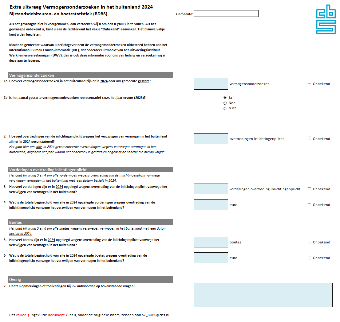 extra  uitvraag vermogensonderzoeken