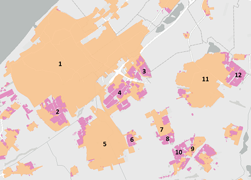 Kaart Den Haag met cijfers
