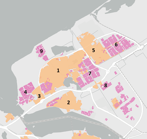 Kaart Almere met cijfers