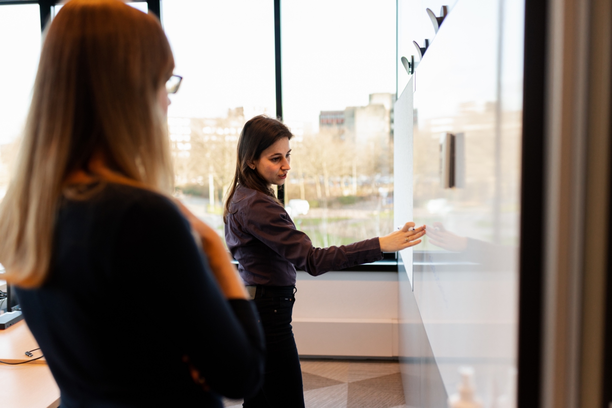 Developing a discussion on the whiteboard