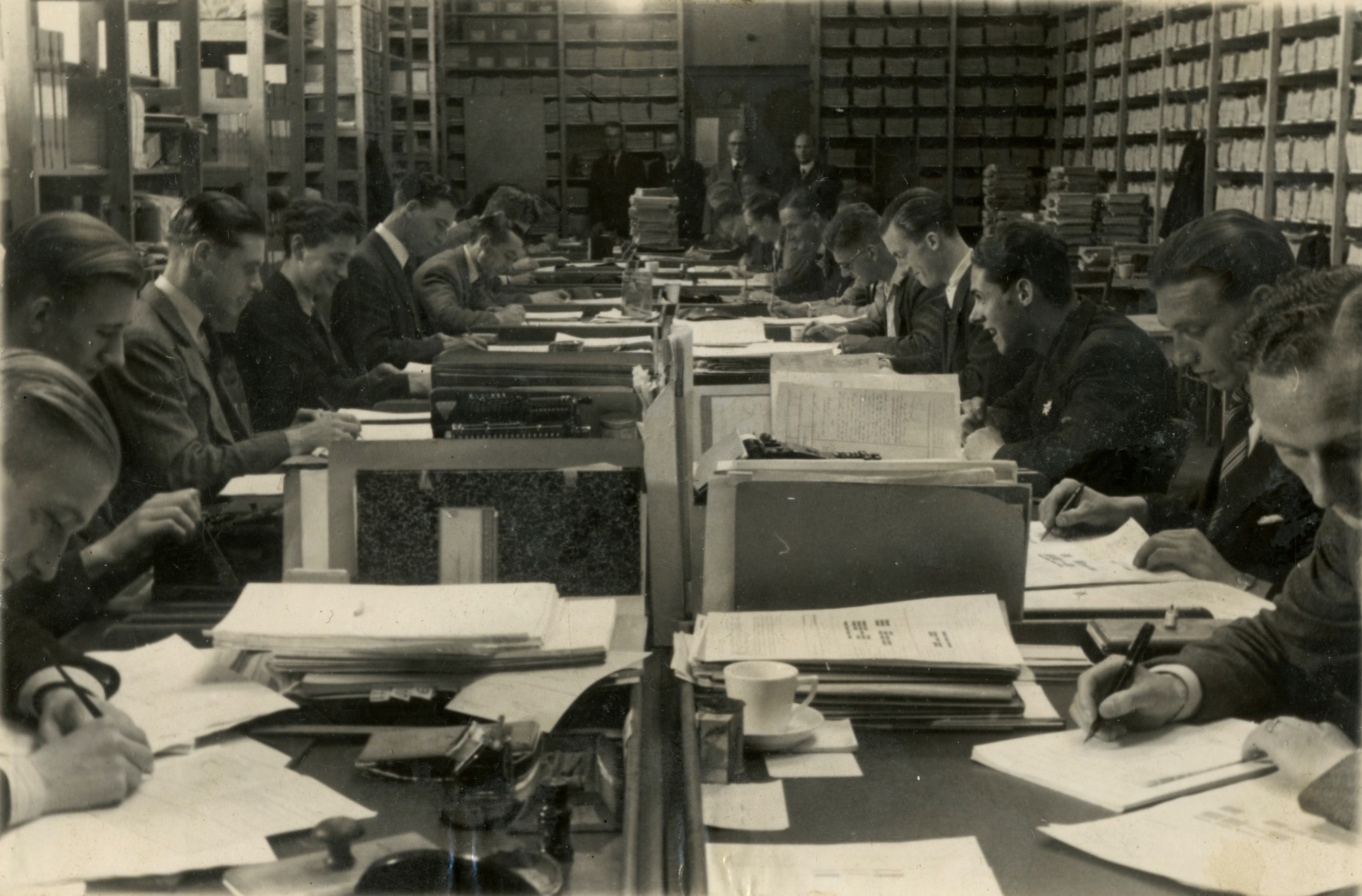 Processing the data from the punch cards in a CBS office