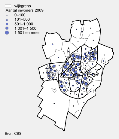 Inwoners van de gemeente Assen in 2009 volgens de buurtindeling van 2009